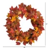 Nearly Natural 22” Maple Leaf Artificial Wreath 2 Nearly Natural 22” Maple Leaf Artificial Wreath -Home Decor Shop GUEST e859282d 1f9c 4169 b0aa 5a58b9602631