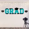 Big Dot Of Happiness Teal Graduation Party Decor - Vinyl Wall Decals - Grad