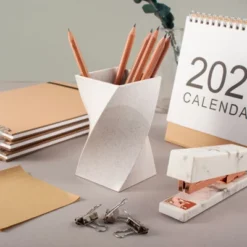 Zodaca Wave Pen Holder, Wheat Straw Pencil Cup Desk Organizer Makeup Brushes Holder, Beige -Home Decor Shop GUEST e87999a6 a55b 439f bed7 92e287a46e91