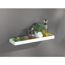 24" X 6" Loggia Shelf With Rim White - Dolle Shelving