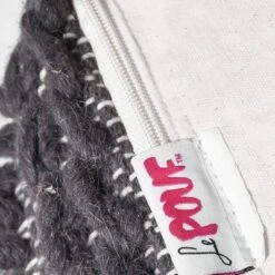 Fossa Boho Handcrafted Fabric Cube Pouf Charcoal - Christopher Knight Home -Home Decor Shop GUEST ea302d4e 8b3f 4d53 a81b 1a1585d243d3