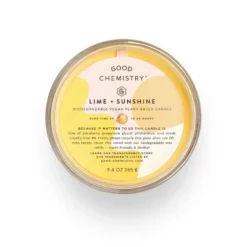 Good Chemistry™ Refillable Glass Candle Lime And Sunshine - 8.3 Oz -Home Decor Shop GUEST eaa8ee51 bba9 412d a10c 76ac04f390db
