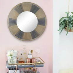 27" Round Rustic Mirror Two Tone - Stonebriar Collection -Home Decor Shop GUEST eaacdd38 0fad 473a 8d5c 10c5537f6bd5