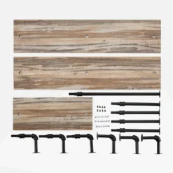 3-Tier Aurora Pipe Wall Shelf Unit Black/Rustic - Danya B. 13 3-Tier Aurora Pipe Wall Shelf Unit Black/Rustic - Danya B. -Home Decor Shop GUEST eb3af299 0808 4c05 bbd5 6b9cfb7e5c57