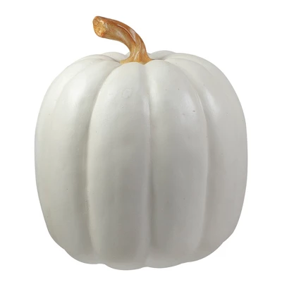 Northlight 8" White Pumpkin Autumn Harvest Tabletop Decoration 5 Northlight 8" White Pumpkin Autumn Harvest Tabletop Decoration - Image 3