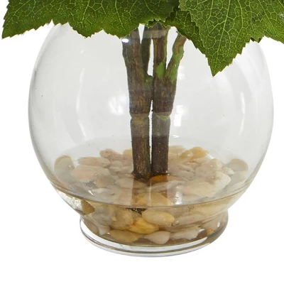 10" X 7" Artificial Daisy Arrangement In Glass Vase White - Nearly Natural 4 10" X 7" Artificial Daisy Arrangement In Glass Vase White - Nearly Natural - Image 2