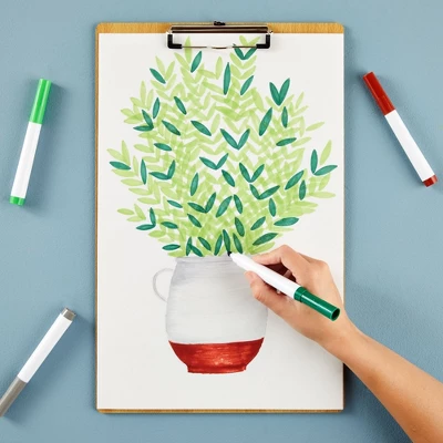 Juvale 4 Pack Extra Large 11x17 Clipboards, Wooden Art Board With Low-Profile Clip And Hook For Classroom And Office 5 Juvale 4 Pack Extra Large 11x17 Clipboards, Wooden Art Board With Low-Profile Clip And Hook For Classroom And Office - Image 3