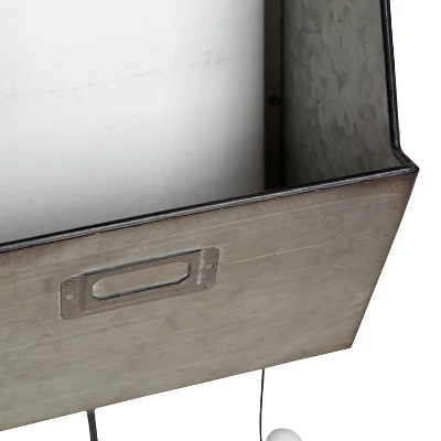 27" X 22" Arnica Wall Storage Pockets With Hooks White - Kate And Laurel 6 27" X 22" Arnica Wall Storage Pockets With Hooks White - Kate And Laurel - Image 4