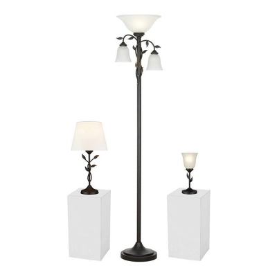 21" Metal Floral Table Lamp (Includes LED Light Bulb) - Cresswell Lighting 6 21" Metal Floral Table Lamp (Includes LED Light Bulb) - Cresswell Lighting - Image 4