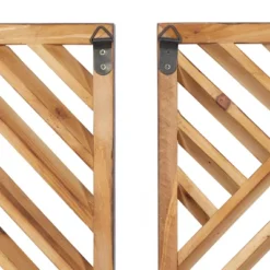 Set Of 3 Wood Geometric Slatted Wood Design Wall Decors Brown - Olivia & May -Home Decor Shop GUEST f07f0929 9d64 46bc 9fef bc18f6bd9940