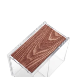 ZODACA Divided Clear Acrylic Wood Base Pen Holder 8 ZODACA Divided Clear Acrylic Wood Base Pen Holder -Home Decor Shop GUEST f0990807 301b 412c a664 d08a73dc52a7