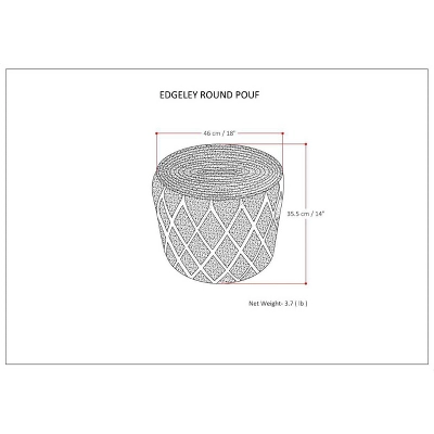 Nesbitt Round Pouf - WyndenHall 10 Nesbitt Round Pouf - WyndenHall - Image 8