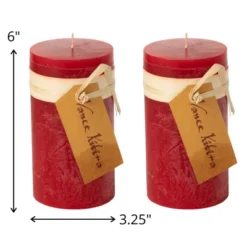 Cranberry Timber Pillar Candles - Set Of 2 -Home Decor Shop GUEST f2ad3d0d 0452 4232 a823 a48f0f4265aa