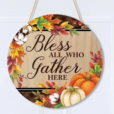 Collections Etc Bless All Who Gather Here Fall Wall Art 14 X 14 X 21.5 3 Collections Etc Bless All Who Gather Here Fall Wall Art 14 X 14 X 21.5