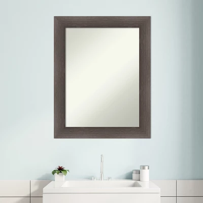 Hardwood Non-Beveled Wood Bathroom Wall Mirror 10 Hardwood Non-Beveled Wood Bathroom Wall Mirror - Image 8