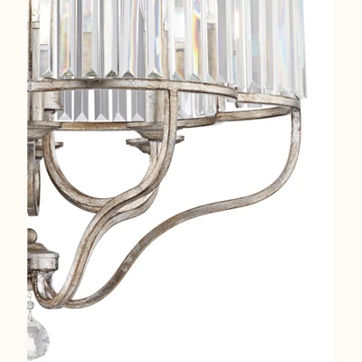 Vienna Full Spectrum Stella Antique Soft Silver Chandelier 22" Wide French Crystal Glass 6-Light Fixture For Dining Room House Foyer Kitchen Island 5 Vienna Full Spectrum Stella Antique Soft Silver Chandelier 22" Wide French Crystal Glass 6-Light Fixture For Dining Room House Foyer Kitchen Island - Image 3