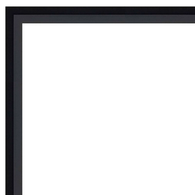 27" X 27" Non-Beveled Lucie Black Wood Wall Mirror - Amanti Art 4 27" X 27" Non-Beveled Lucie Black Wood Wall Mirror - Amanti Art - Image 2