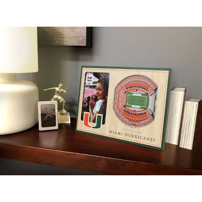 4" X 6" NCAA Miami Hurricanes 3D StadiumViews Picture Frame 3 4" X 6" NCAA Miami Hurricanes 3D StadiumViews Picture Frame
