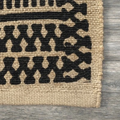 NuLOOM Noel Bohemian Striped Hand Woven Jute Area Rug 6 NuLOOM Noel Bohemian Striped Hand Woven Jute Area Rug - Image 4
