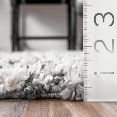 6'7"x9' Yani Soft & Cozy Diamond Shag Tassel Area Rug Gray - NuLOOM 4 6'7"x9' Yani Soft & Cozy Diamond Shag Tassel Area Rug Gray - NuLOOM - Image 2