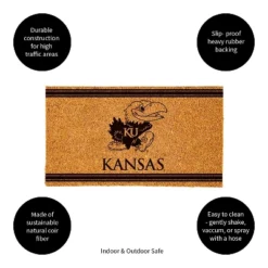 Evergreen University Of Kansas Logo Turf Mat, Brown- 28 X 16 Inches Indoor Outdoor Doormat -Home Decor Shop GUEST f480b0fd 8c7f 4855 aa58 50ef3779dcd0