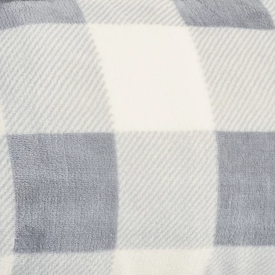 Mountain Plaid Reversible Throw Blanket Silver - Eddie Bauer 4 Mountain Plaid Reversible Throw Blanket Silver - Eddie Bauer - Image 2