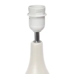 18.11" Traditional Standard Ceramic Dewdrop Table Desk Lamp With Matching Fabric Shade Off-White - Creekwood Home -Home Decor Shop GUEST f5531202 da29 4ef8 9efc 9f71fd51419b