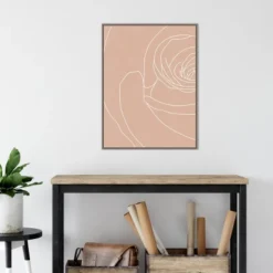 22" X 30" Blush Flowers III By Sarah Leonard Framed Canvas Wall Art Gray Wash - Amanti Art -Home Decor Shop GUEST f610be62 e6e2 4766 a015 139c00107c18
