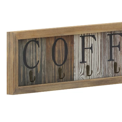 Emma And Oliver Distressed Rustic Coffee Sign With 6 Sturdy Metal Hooks To Accommodate Most Mug Sizes 9 Emma And Oliver Distressed Rustic Coffee Sign With 6 Sturdy Metal Hooks To Accommodate Most Mug Sizes - Image 7