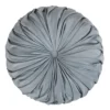 14" Velvet Pintuck Poly Filled Round Throw Pillow Blue/Gray - Saro Lifestyle -Home Decor Shop GUEST f79ed0b5 0c86 4e5d 81c9 97101facda20