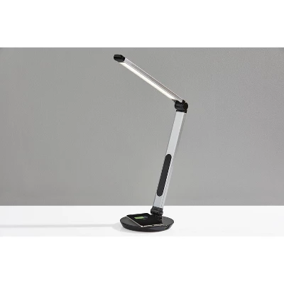 26.5" Rodney Charge Wireless Charging Multi-Function Desk Lamp (Includes LED Light Bulb) Silver - Adesso 6 26.5" Rodney Charge Wireless Charging Multi-Function Desk Lamp (Includes LED Light Bulb) Silver - Adesso - Image 4