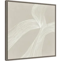 22" X 22" On The Same Wavelength II By Isabelle Z Framed Canvas Wall Art Gray Wash - Amanti Art