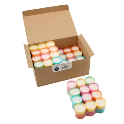 96pc Tealight Candles Blue/Pink/Yellow - Stonebriar Collection 6 96pc Tealight Candles Blue/Pink/Yellow - Stonebriar Collection - Image 4