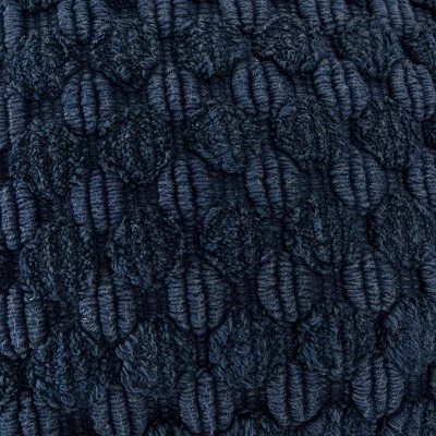 20"x20" Oversize Solid Textured Square Throw Pillow Cover Blue - Rizzy Home 6 20"x20" Oversize Solid Textured Square Throw Pillow Cover Blue - Rizzy Home - Image 4