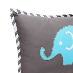 Bacati - Elephants Aqua/Lime/Grey Throw Pillow -Home Decor Shop GUEST fc682f76 b0ce 47d2 aa29 3c8c74e1f4a7