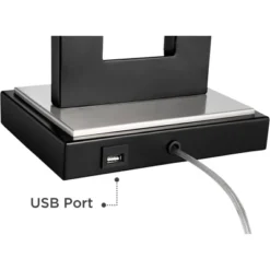 360 Lighting Neil Modern Rustic Table Lamp 26" High Black Metal With USB Charging Port White Rectangular Shade For Bedroom Living Room Bedside Desk 13 360 Lighting Neil Modern Rustic Table Lamp 26" High Black Metal With USB Charging Port White Rectangular Shade For Bedroom Living Room Bedside Desk -Home Decor Shop GUEST fd068bc9 d5b6 48da 8e9c 96a4e51d511f