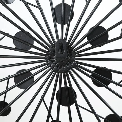 LuxenHome Silver, Black, And Gold Iron Metal Round Abstract Wall Decor 8 LuxenHome Silver, Black, And Gold Iron Metal Round Abstract Wall Decor - Image 6