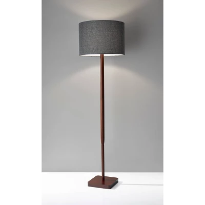 58.5" 3-way Ellis Floor Lamp Brown - Adesso 3 58.5" 3-way Ellis Floor Lamp Brown - Adesso