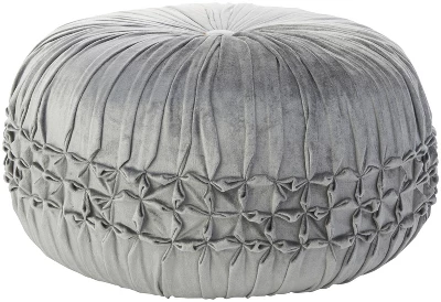 Mina Victory Sofia Pin Tuck Velvet Indoor 20"X20"X12" Pouf 8 Mina Victory Sofia Pin Tuck Velvet Indoor 20"X20"X12" Pouf - Image 6