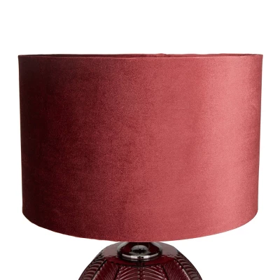 Glam Velvet Table Lamp Dark Red - Olivia & May 4 Glam Velvet Table Lamp Dark Red - Olivia & May - Image 2