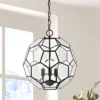13.5" 3-Light Bee Modern Farmhouse Iron/Glass LED Pendant Oil Rubbed Bronze/Clear - JONATHAN Y -Home Decor Shop GUEST feb6e4e6 129e 45e9 be6c 0cabfeb36eba