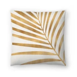 Americanflat Gold Palm Leaf By Modern Tropical Throw Pillow -Home Decor Shop GUEST fef19c0c 7b07 4754 bae3 9fa5be4b3200