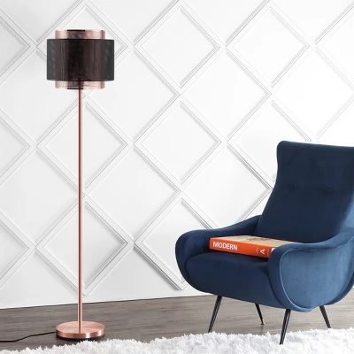 60.5" Metal Tribeca Floor Lamp (Includes LED Light Bulb) Copper - JONATHAN Y 4 60.5" Metal Tribeca Floor Lamp (Includes LED Light Bulb) Copper - JONATHAN Y - Image 2