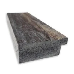 40" X 28" Non-Beveled Bark Rustic Char Narrow Wall Mirror - Amanti Art