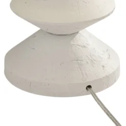 360 Lighting Modern Table Lamps 24 1/2" High Set Of 2 White Sculpture Fabric Cone Shade For Bedroom Living Room House Home Bedside Nightstand Office -Home Decor Shop GUEST ffbd9319 2e83 4110 bc68 f6c7c9459da3